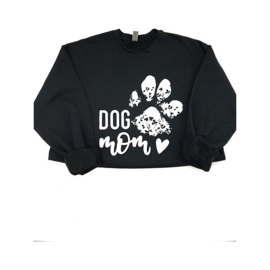 Dog Mom Floral Paw Crewneck