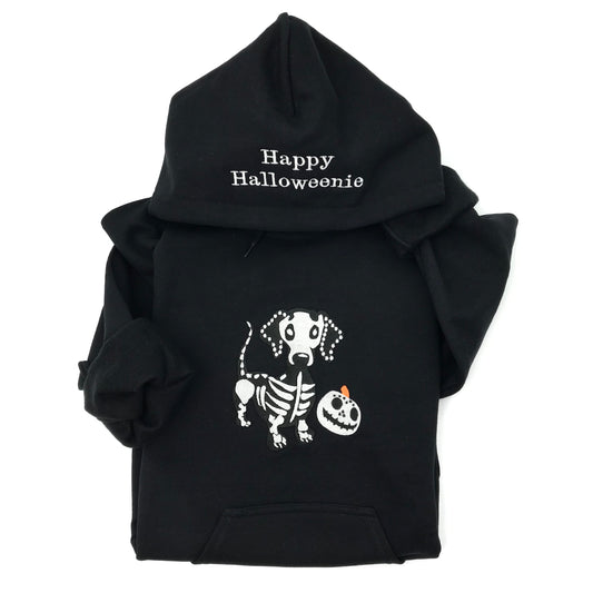 Happy Halloweenie Skeleton Hoodie Crewneck Sale